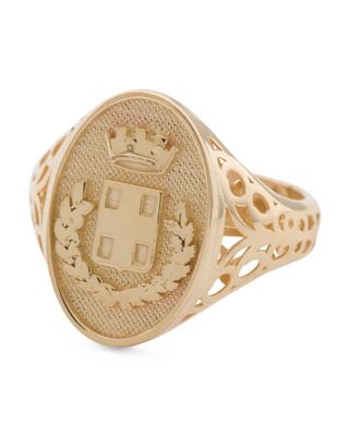 Made In Italy 14k Gold Milano Signet Ring