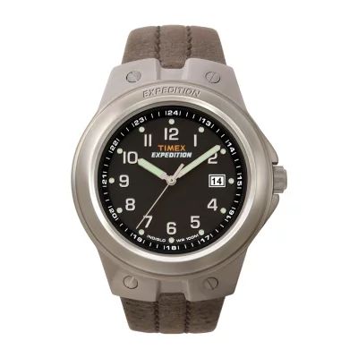 Timex Mens Brown Leather Strap Watch T49631