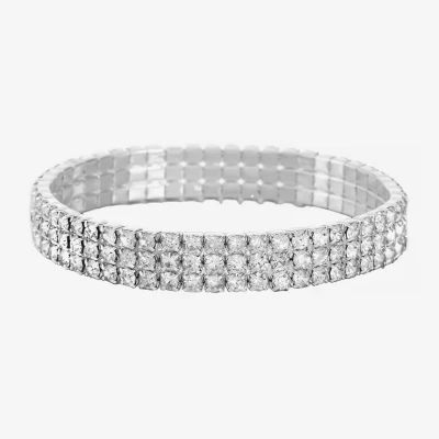 Monet Jewelry Silver Tone Stretch Bracelet