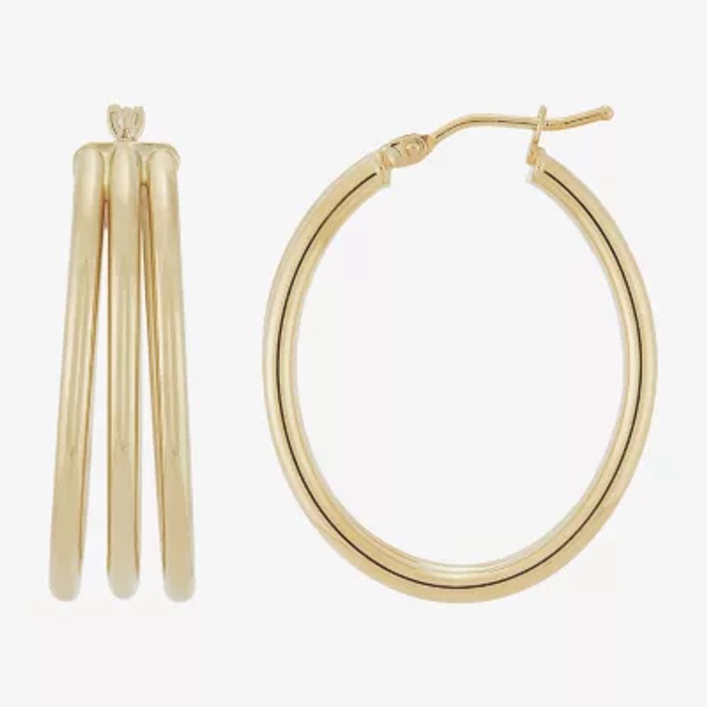 14k gold hoop earrings made in italy