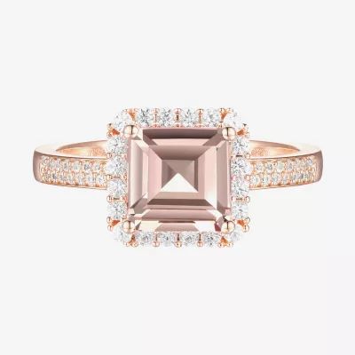 Limited Time Special! Womens Lab Created Champagne Sapphire 14K Rose Gold Over Silver Cocktail Ring