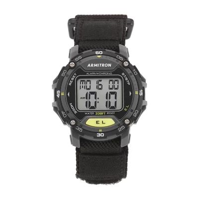 Armitron Pro Sport Mens Chronograph Black Strap Watch 40/8291blk