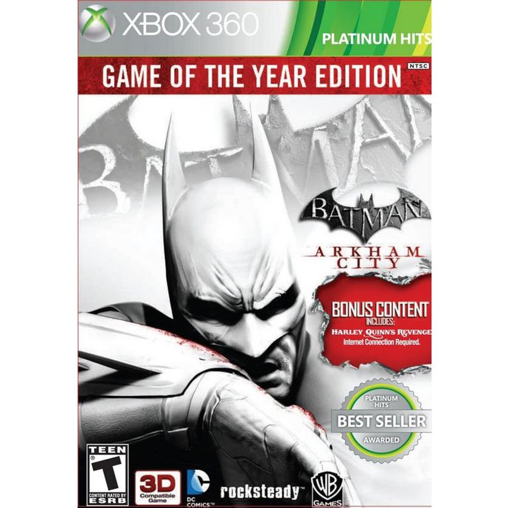 kwaad bureau Clan Warner Bros. Interactive Entertainment Batman: Arkham City Game of the Year  Edition - Xbox 360 (Warner Bros.), Pre-Owned - GameStop | Foxvalley Mall
