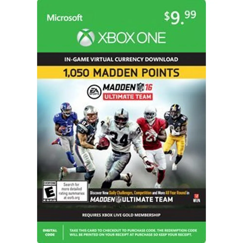 Electronic Arts Madden NFL 16 Ultimate Team 1,050 Madden Points