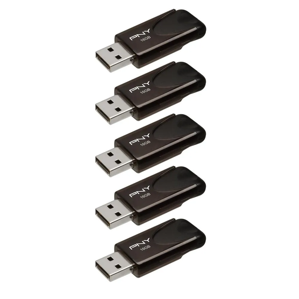 PNY Attache 3 USB 2.0 Flash Drive 16GB 5 Pack P-FD16GX5ATT03-MP Post