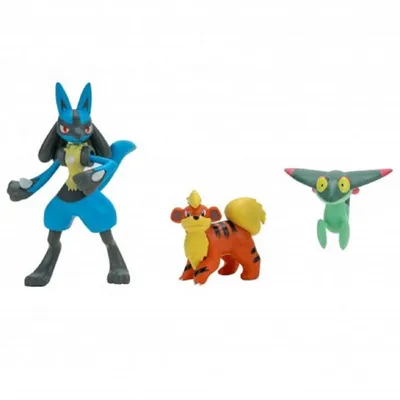 Pokemon 2-in Battle Action Figure 3 Pack - Totodile, Toxel, Magikarp 