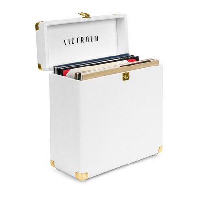 Victrola Collector Storage Case for Vinyl Records, White (GameStop)