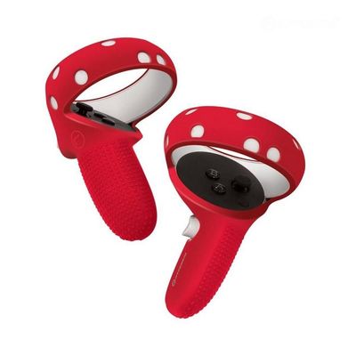 Hyperkin GelShell Silicone Skins for Meta Touch Controllers (Meta Quest 2), Red - GameStop
