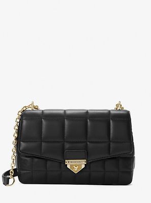 Très grand sac à épaule SoHo en cuir matelass