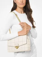 Très grand sac à épaule SoHo en cuir matelassé