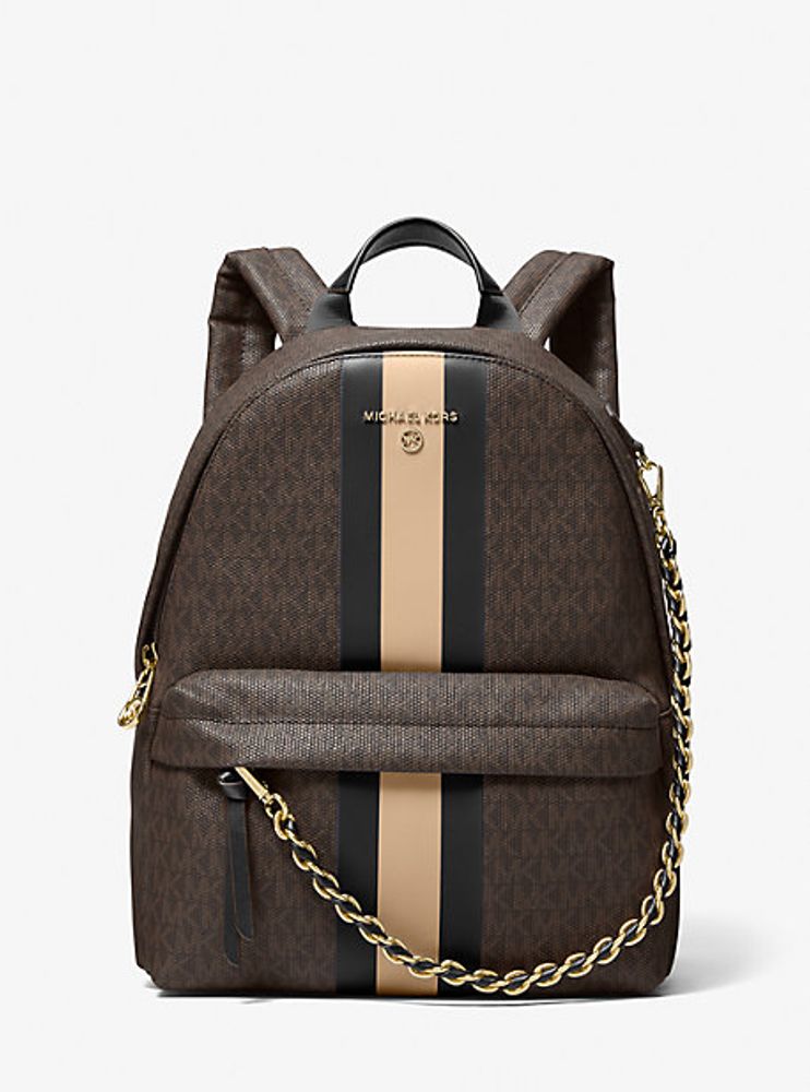 Michael Kors + Slater Medium Logo Stripe Backpack | Upper Canada Mall