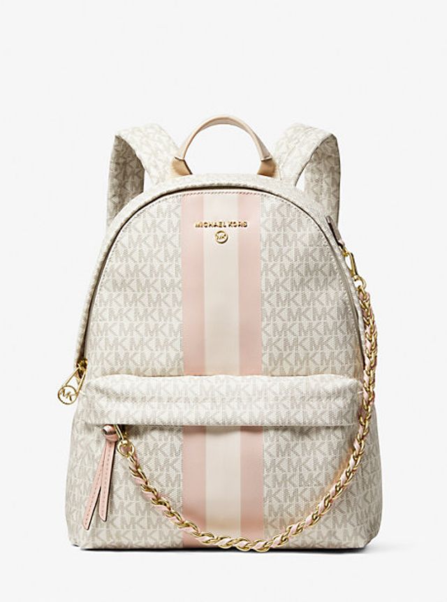 Michael Kors Slater Medium Signature Logo Stripe Backpack | Metropolis at  Metrotown