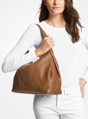 Grand sac à épaule Sienna en cuir grainé