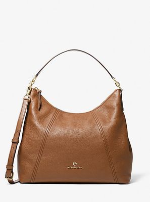 Grand sac à épaule Sienna en cuir grainé