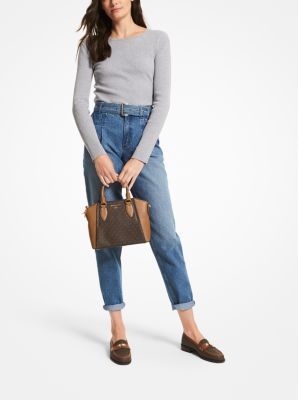 Michael Kors Sienna Medium Logo and Leather Messenger Bag | Metropolis at  Metrotown