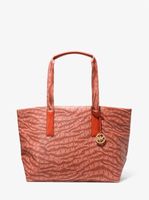 The Michael Large Animal Print Logo Tote Bag