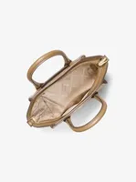 Avril Small Leather Top-Zip Satchel