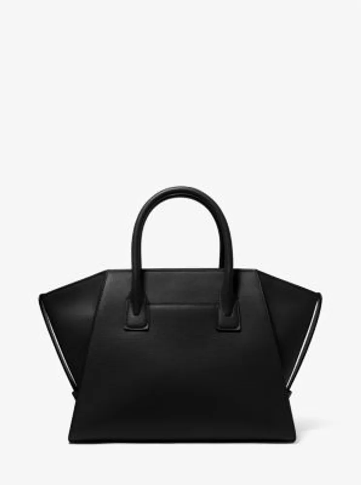 Avril Large Leather Top-Zip Satchel