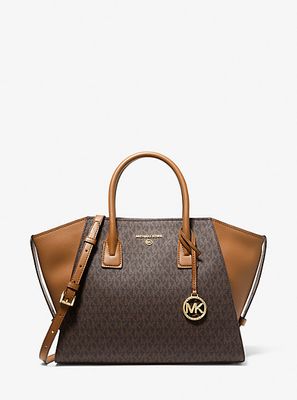 Avril Logo Top-Zip Satchel