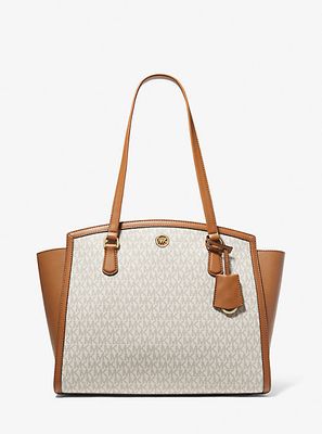 Michael Kors Westley Large Pebbled Leather Chain-Link Tote Bag