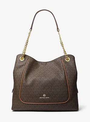 MICHAEL Michael Kors Piper Small Snake-Embossed Pouchette Shoulder Bag