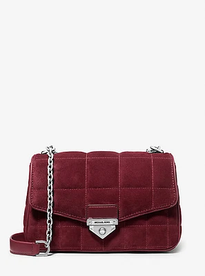 SoHo Large Quilted Suede Shoulder Bag