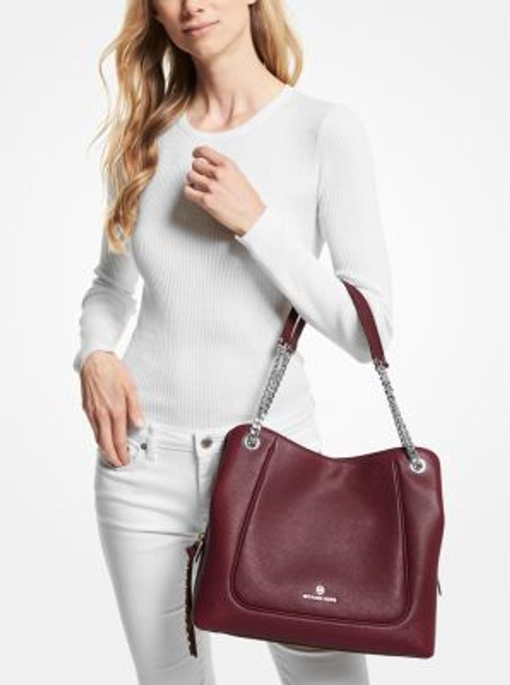 Piper Large Pebbled Leather Shoulder Bag