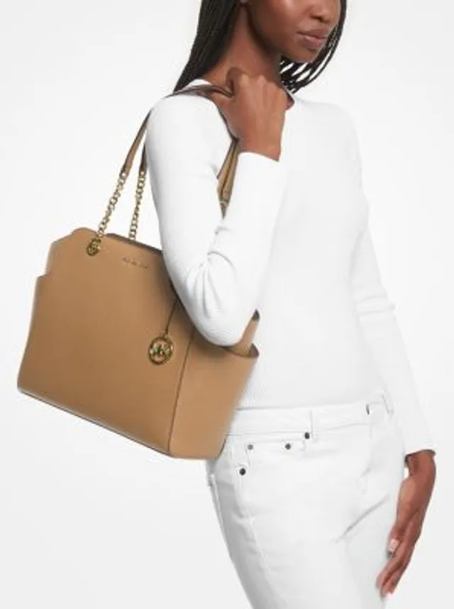 Michael Kors: Emilia Large Pebble Leather Tote Bag Beige - NEW – Prime  Consign