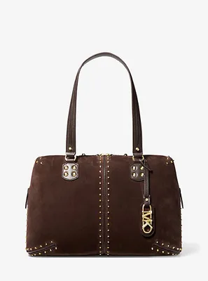 Astor Large Studded Leather Tote Bag