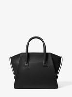 Avril Small Leather Top-Zip Satchel