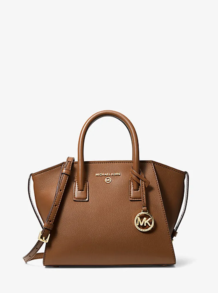 Avril Small Leather Top-Zip Satchel