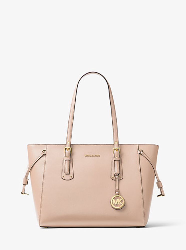 Voyager Medium Crossgrain Leather Tote Bag