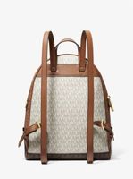 Rhea Medium Color-Block Logo Backpack