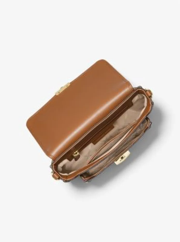 Bradshaw Medium Logo and Leather Messenger Bag