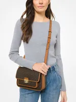 Bradshaw Medium Logo and Leather Messenger Bag