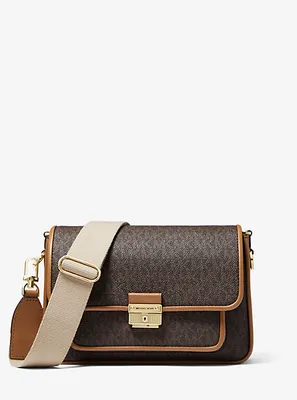 Sac messager Bradshaw de taille moyenne à logo et en cuir