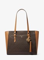 Sullivan Large Logo and Leather Tote Bag