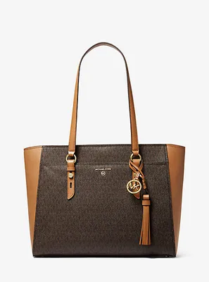 Grand sac fourre-tout Sullivan à logo et en cuir