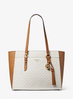 Sullivan Large Logo and Leather Tote Bag