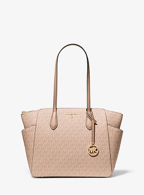 Michael Kors Edith Large Open Leather Tote Bag Soft Pink