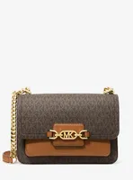 Heather Large Logo Shoulder Bag