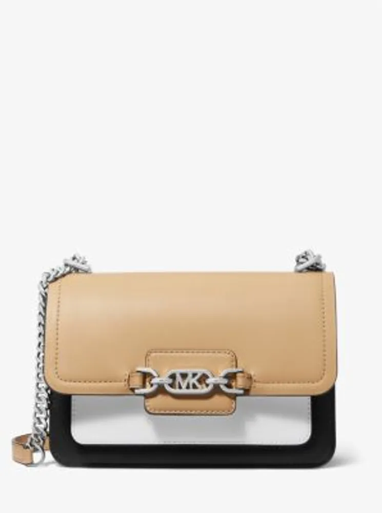 Heather Large Color-Block Leather Shoulder Bag