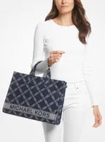 Gigi Large Empire Logo Jacquard Tote Bag