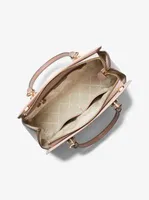 Grand sac à main Marilyn en cuir Saffiano à blocs de couleurs