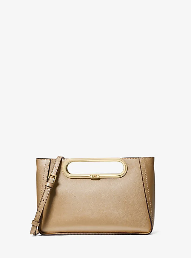 Marilyn Small Metallic Saffiano Leather Crossbody Bag