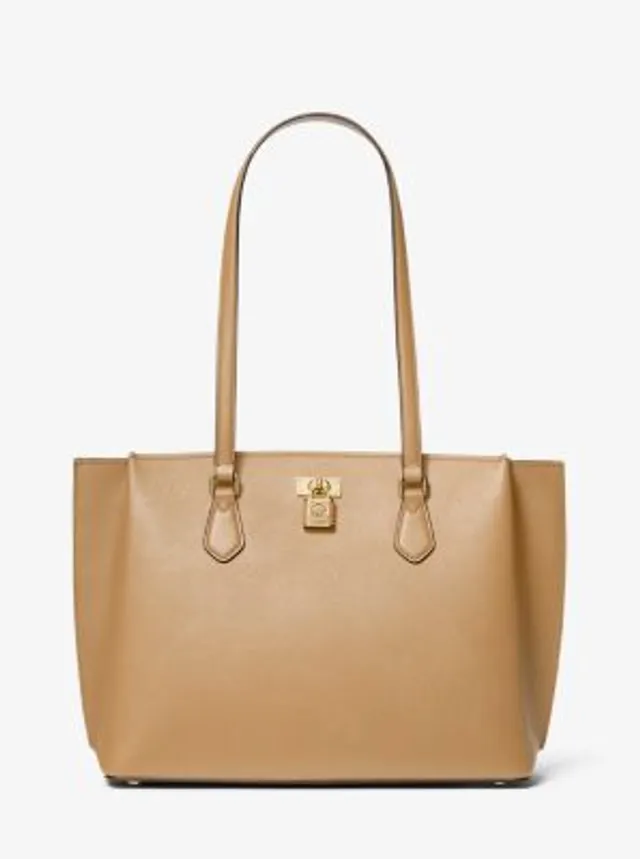 MICHAEL KORS Edith Small Saffiano Leather Satchel in Sun