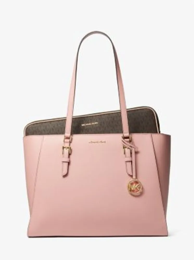 Sally Large 2-In-1 Saffiano Leather and Logo Tote Bag
