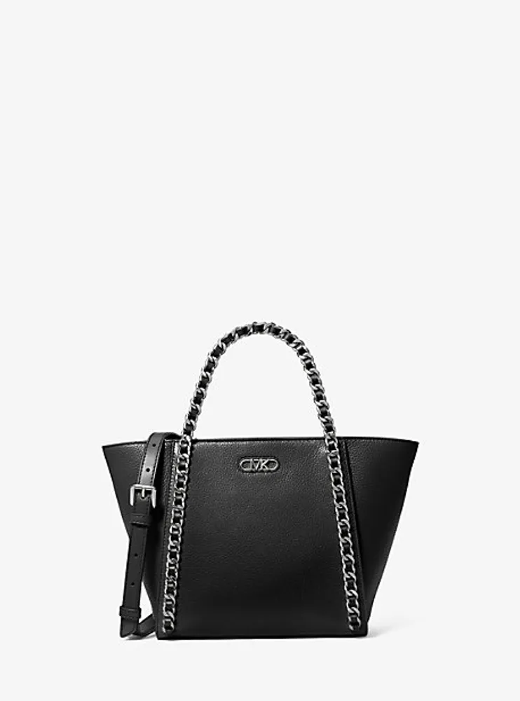 Westley Small Pebbled Leather Chain-Link Tote Bag