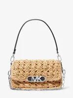 Parker Medium Woven Straw Shoulder Bag