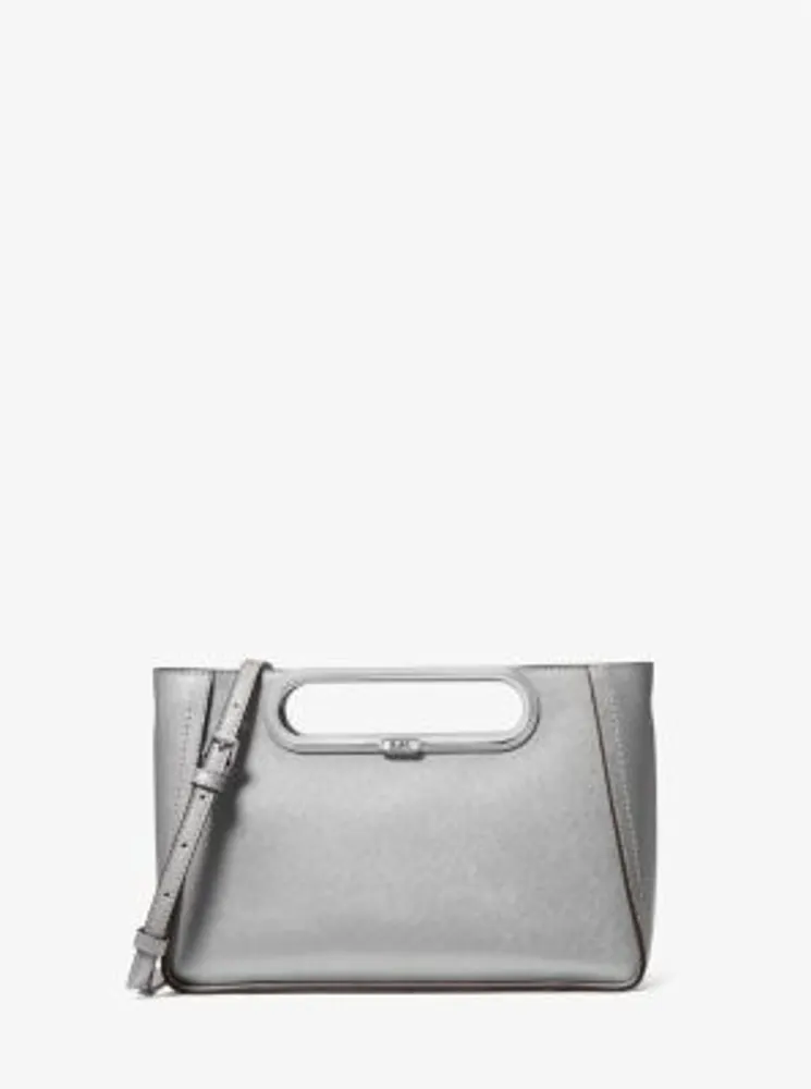 Marilyn Small Metallic Saffiano Leather Crossbody Bag
